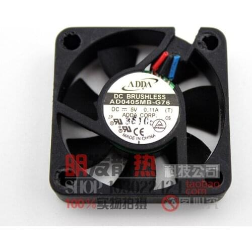 Original AD0405MB-G76 5V 0.11A 4CM 4010 3-wire double ball cooling fan