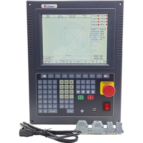 THC plasma flame cutting control system 2-axis CNC controller F2300SG-N large color screen with emergency stop button