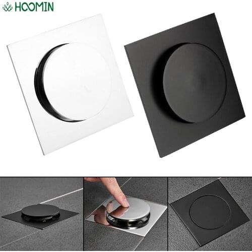 10*10cm Pop Up Foot Floor Drain Brass Chrome Anti-odor Bath Drains Shower Bathroom Drain Cover Plug Anti-blocking Filter Drain