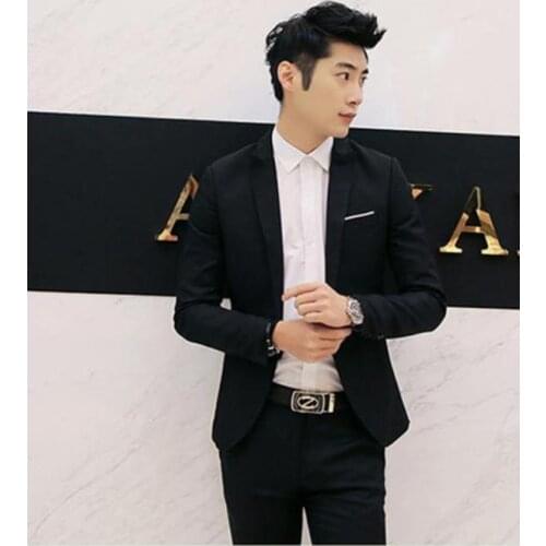 2019 wedding suits Jacket Formal Dress Mens Suit Set men casual wedding suits groom Korean Slim Fit custom-made suits