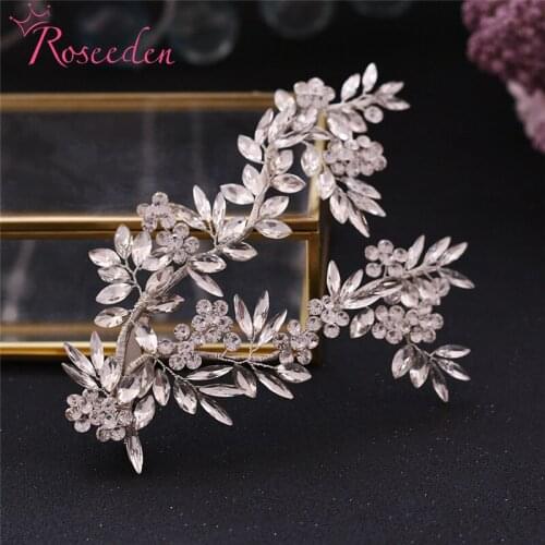 Flower Wedding Hair Comb Rhinestones Hair Accessories Rhinestones Hair Accessories RE4154