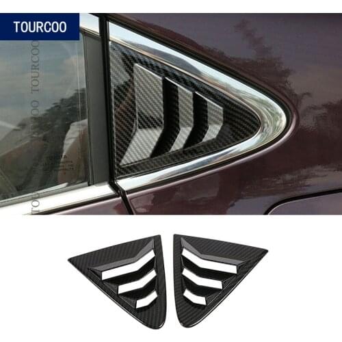 Car Rear Window Triangle Shutters Louvers Frame Cover Trims Decorative Stickers for Toyota Corolla 2019