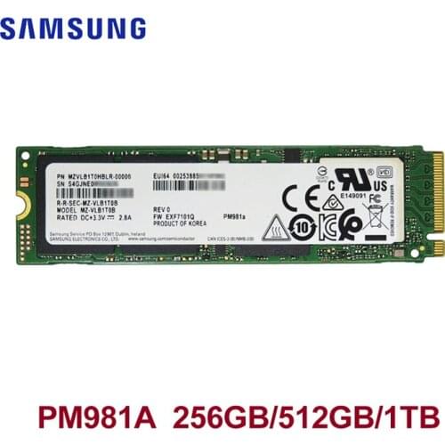 SAMSUNG NVME SSD PM981A 256GB 512GB 1TB Internal Solid State Drives M2 NVMe PCIe 3.0 x4 Laptop Desktop SSD