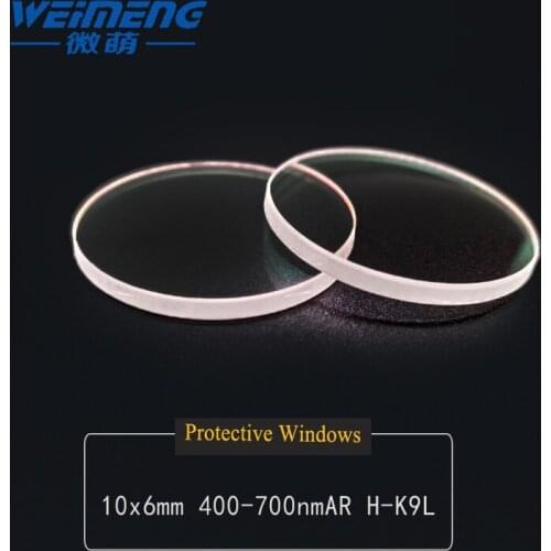 Weimeng 10*6mm 400-700nmAR Laser Protective lenses circular & plano H-K9L material for laser cutting welding engraving machine