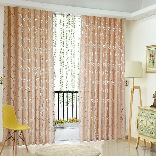 1 PCS Beautiful High quality Voile Curtain Vines Leaves Tulle Door Window Curtain Drape Panel Sheer Scarf Valances W30515