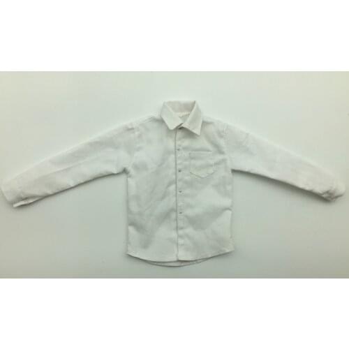 1:6 Scale Outfit White Long Sleeved Shirt For 12inch Male Figures