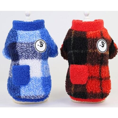 1Pc Pet Dogs Jacket Clothes Tops Autumn Winter Fashionable Warm Cashmere Pet Dogs Durable Fashional Clothing Cold Weather Cute