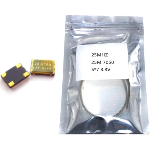 10pcs SMD 5070 active crystal oscillator OSC 25MHZ 25M 7050 5*7 3.3V 25PPM