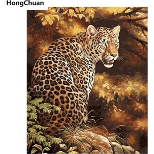 Diamond embroidery, tiger and leopard, 5d diamond painting square, round diamond inlay, rhinestone pictures, cross stitch
