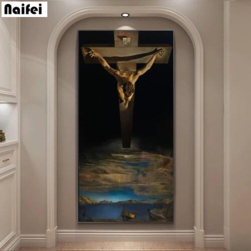 Salvador Dali The Christ Giclee DIY Diamond Painting Full Drill Embroidery Religion Patterns Rhinestones Mosaic Wall Art Decor
