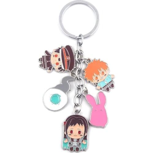 Anime Toilet-bound Hanako-Kun Keychain Yahiro Nene Minamoto Kou Cartoon Figure Pendant Keyring Key Holder Jewelry Accessories
