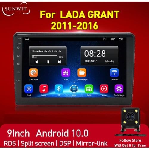 2Din Android Car Radio Multimedia Video Player GPS Navigation For LADA GRANT 2011-2016 Bluetooth Car Stereo Rear Camera 4G DSP