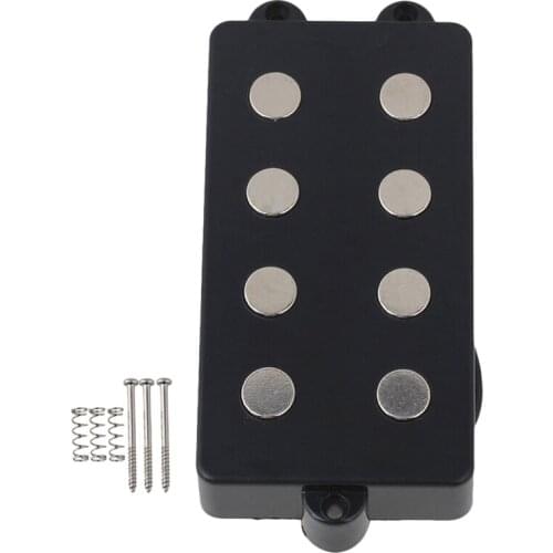 Noiseless Good Balance 4 String Bass Humbucker Double Coil Pickup Black For Bass Guitar