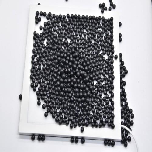 MAGBLUE 100pcs/lot Fishing Beads Space Stopper Black 3mm-8mm Round Soft and hard beans Fishing Lures bait Hook Rig Accessories