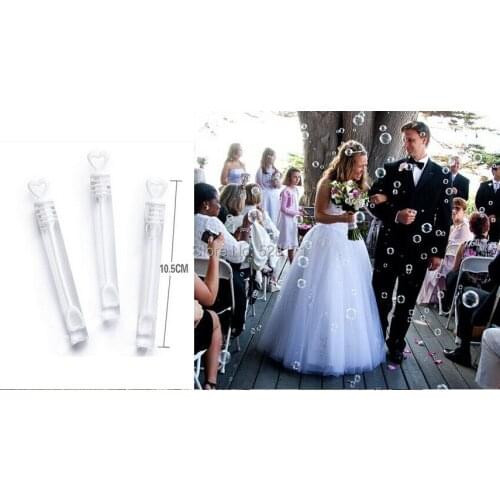 48pcs/lot Bride And Groom Wedding Bubble Bottles Love Heart Design Soap Water For Baby Shower Favors