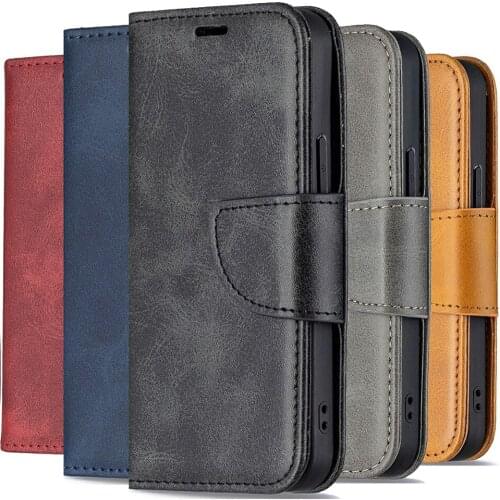 Solid Color Leather Wallet Case For VIVO Y11 Y12 Y15 Y17 Y20 Y51 Y51A Y51S V21 V21E 4G 5G OPPO A15 A16 Flip Cover Card Slot Bags