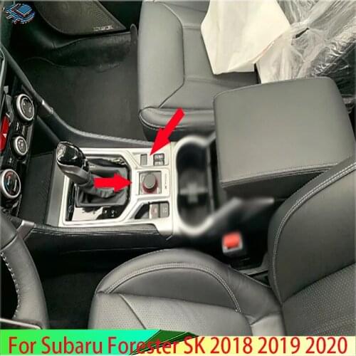 For Subaru Forester SK 2018 2019 Decorate Accessories ABS Chrome Matte Gear Shift Panel Center Console Cover Trim