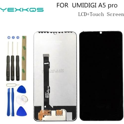 6.3 inch For UMIDIGI A5 PRO LCD Display+Touch Screen 100% Original LCD Digitizer Glass Panel Replacement For UMIDIGI A5 PRO