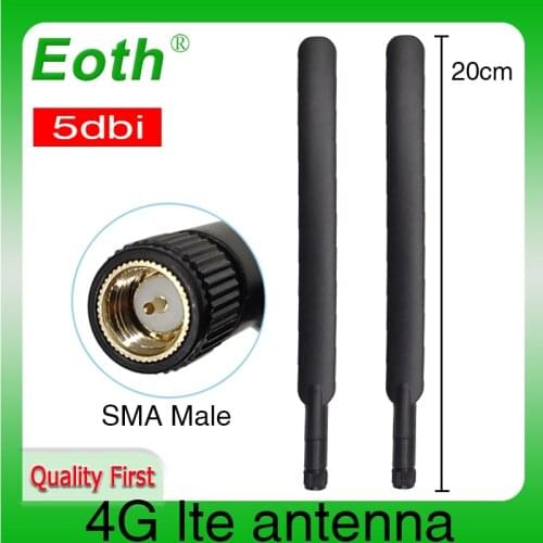 1pcs 4G lte antenna 5dbi SMA Male Connector Plug antenne for huawei b593 4G LTE router external repeater wireless modem antennas