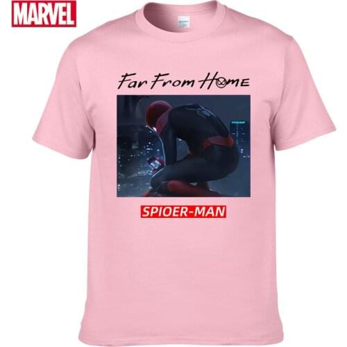 Marvel The Avengers Spider Man t-shirt Comfortable Breathable 100% cotton Fashion funny t-shirts man Summer Tops #117