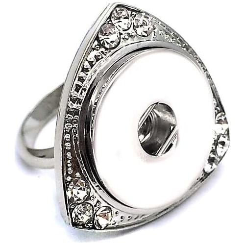 Hot sale high quality 012 flower DIY metal Adjustable ring fit ginger 18mm snap button rings jewelry charm rings for women