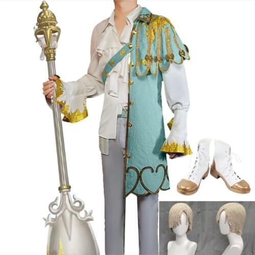 Game Identity V Cosplay Costumes Survivor Andrew Kreiss Grave Keeper Cosplay Costume Cheese Skin Uniforms Clothes Suit Wig shoes