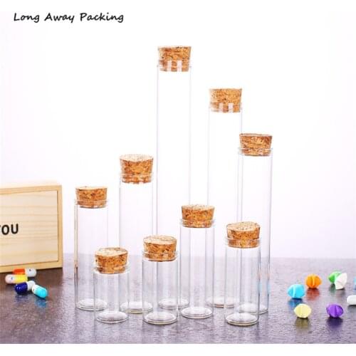 30ml 35cml 50ml 120ml Lab Glass Test Tube With Cork Stoppers Bottles With Cork Stopper Large Capacity
