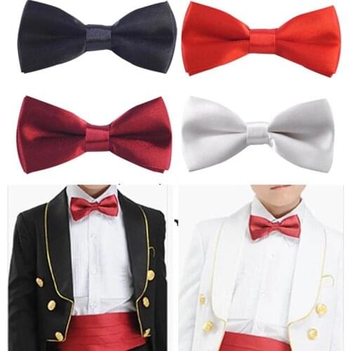 Fashion Childrens Bow Tie Boys Solid Color Bowties Suit Shirts Party Fower Girl Butterfly Neckwear Child Wedding Accessories