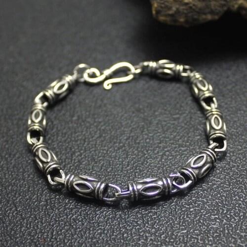 Mens Bracelet Fashion Link-chain Rock Metal Biker Bracelet for Men Punk Jewelry