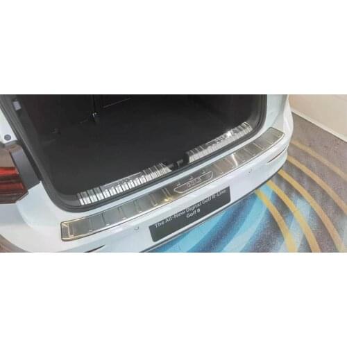 Stainless Steel Rear Bumper Cover Sill Plate Protector Guard for Volkswagen VW Golf 8 MK8 2019 2020 2021
