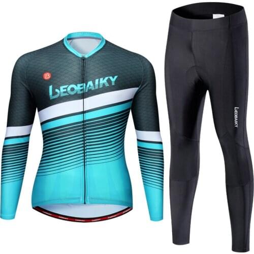 New Arrival Summer Cycling Jersey Set Men Long Sleeve Bicycle Clothing Gel Padded Mtb Road Bike Sports Wear Riding Suits