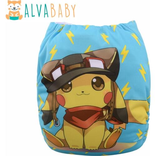 Alvababy New Designed Resauble Cloth Diaper with 1pc Microfiber Insert YD64