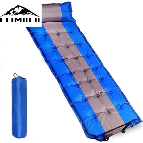 【New store 】 Self Inflating Sleeping Mattress Lightweight Sleeping Air Pad Waterproof Camping Mat with Air Pillow 183*62*4.5cm