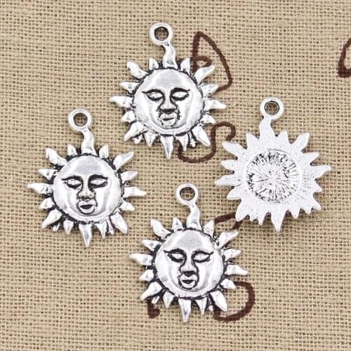 20pcs Charms Sun Sunburst 23x19mm Handmade Pendant Making fit,Vintage TibetanBronze,DIY For Bracelet Necklace