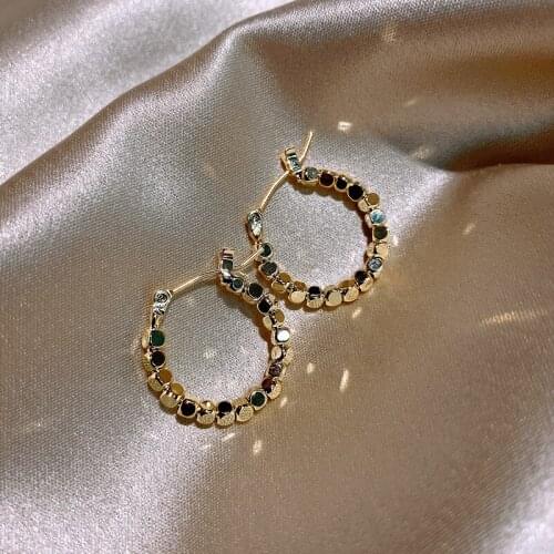 Hip Hop Earrings Small Metal Square Made of Fashion Korean Womens Jewelry Halloween Party Unusual Girl Sexy Earrings