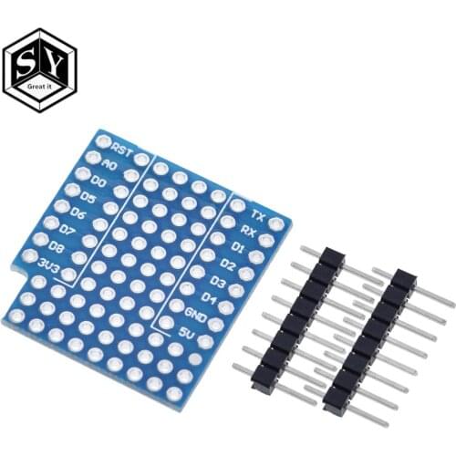 ProtoBoard Shield for D1 mini double sided perf board Compatible