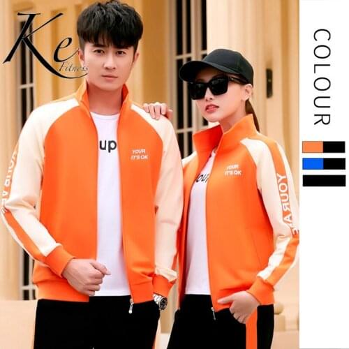 KE Sports suit women spring and autumn new fashion cotton running sweater three-piece casual sportswear men tracksuit women