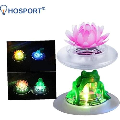LED Solar Lotus Light Pool Floating Flower Colorful Solar Lamps Waterproof Garden Lawn Lamps Yard Art Home Courtyard Decoration