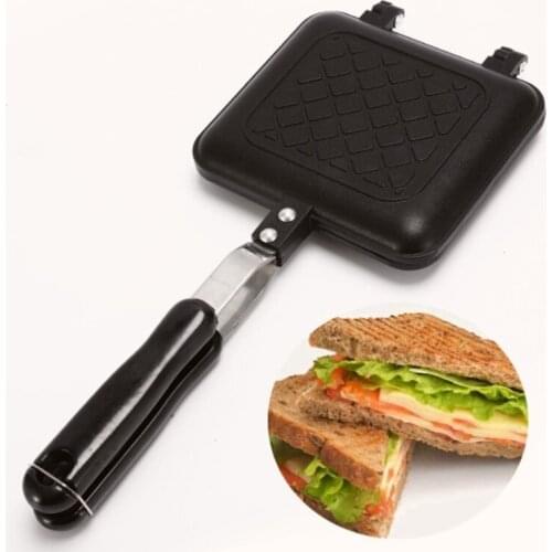 Bread Barbecue Plate Double-Sided Sandwich Pan Non-Stick Suitable for Bread Baking over Campfire Oven Wholesale&Dropship