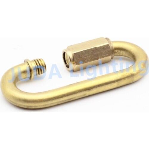 Vintage Copper connecting buckle for Crystal candle chandelier hanging chain lock hook ring Safe buckle brass led pendant light