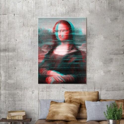 Vintage Monalisa Portrait Canvas Poster Nordic Print Abstract Minimalist Wall Art Canvas Painting Decorative Picture Home Decor