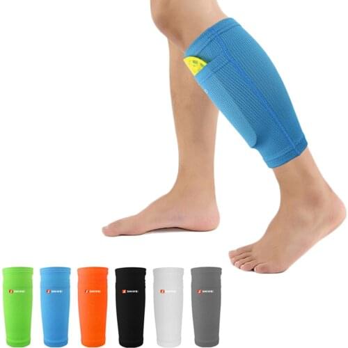 1 Pair Soccer Shin Guard Pad Sleeve knee Leg Support Football Compression Calf Sleeve Shinguard For Adult Teens Children