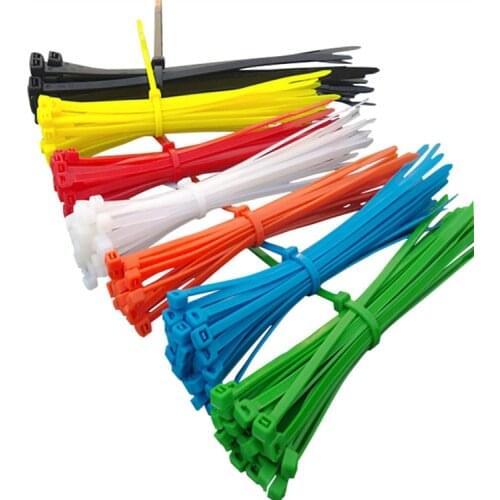100 pcs 6 color 3*100mm Colorful wire binding wrap straps Self-locking Nylon Cable sleeve Ties Plastic Zip Tie