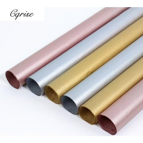 40pcs/lot Gold Silver Color Tissue Paper Wrapping Fiber Texture Floral Wraps DIY Flower Packing Christmas Tissue Wrapping Paper