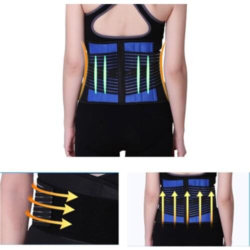 Elastic Plus Size Lower Back Posture Support Girdle Neoprene Double Pull Lumbar Spinal Brace Back Support Belts Braces Women Men