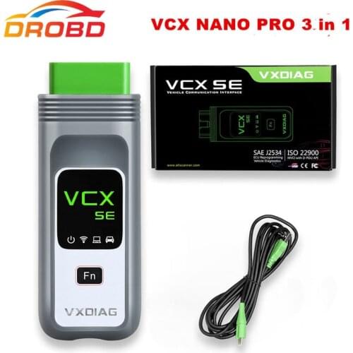 VXDIAG VCX NANO PRO OBD2 Diagnostic Tool with 3 Free Car Authorization for GM/FORD/MAZDA/VW/AUDI/HONDA/VOLVO/TOYOTA/JLR/Subaru
