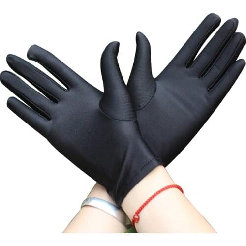 Fashion Solid Wrist Women Gloves Cotton Female Thin Short Design Elastic Special Sunscreen Summer Driving Hot Sale NGRH2619