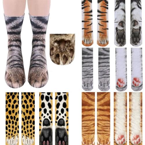 Funny Scoks 3D Printing Animal Foot Children Socks Fashion Unisex Birthday Gift Socks Kids Sock Parent-child Socks Fashion Socks