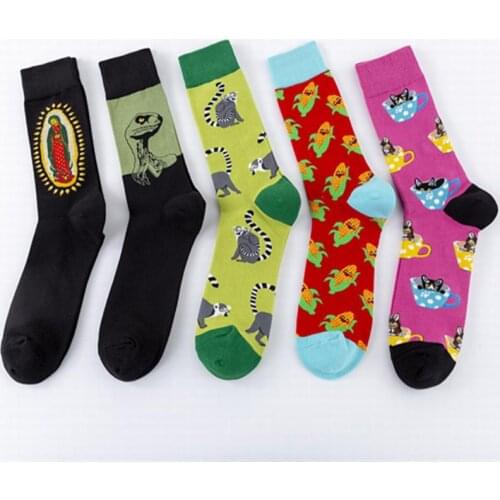 Korean Style Socks Set 2021 Fashion Casual Women Men Socks Cotton With Design Halloween Gifts Breathable Hip Hop Funny Sock