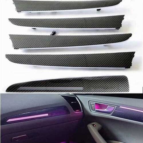 Peach wood grain LED ambient light For audi Q5 2010-2017 turbine vent Car air condition vent decorate lamp carbon look